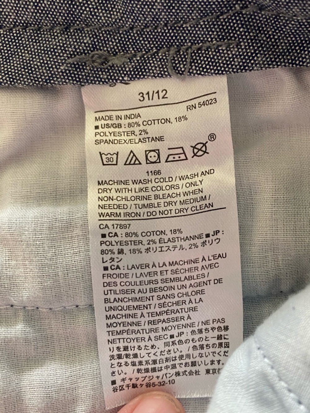 Banana Republic Avery Navy/Denim Dress Pants 31/12 - Picture 6 of 6